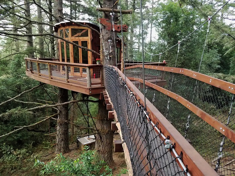 View of Treehouse from
                      top of Staircase
